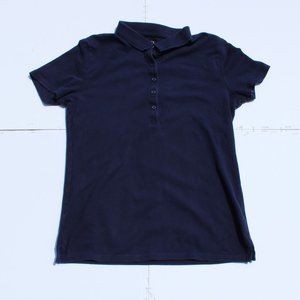 Dark Blue Button Down Polo Shirt